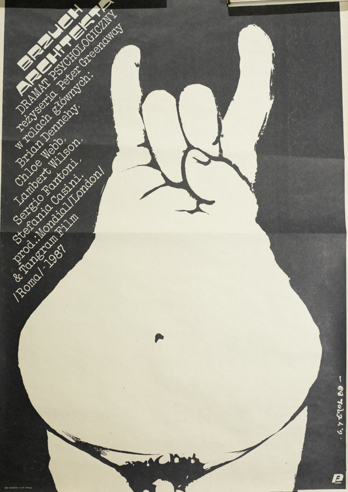 1988 Polish The Belly of an Architect (Brusch Architekta) Poster by Jakub Erol