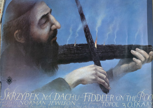 1990 Polish Fiddler on The Roof Film Poster by Wiesław Wałkuski